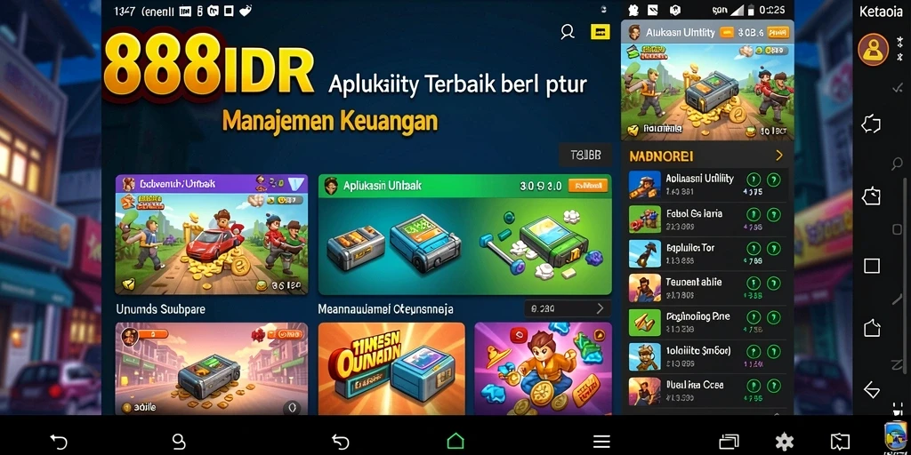 Tampilan antarmuka aplikasi 888IDR yang sederhana dan intuitif.