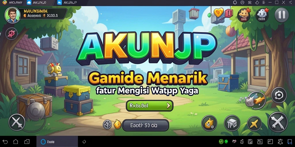 Tangkapan layar gameplay yang menampilkan kemajuan santai dalam AKUNJP.