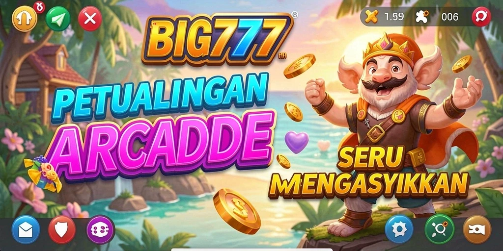 Screenshot BIG777 menampilkan gameplay Arcade yang mengasyikkan dan penuh warna.