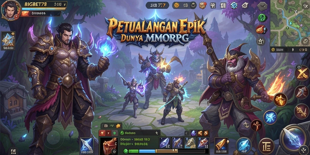 Tampilan gameplay epik dari BIGBET78 menunjukkan aksi menarik di dunia MMORPG.