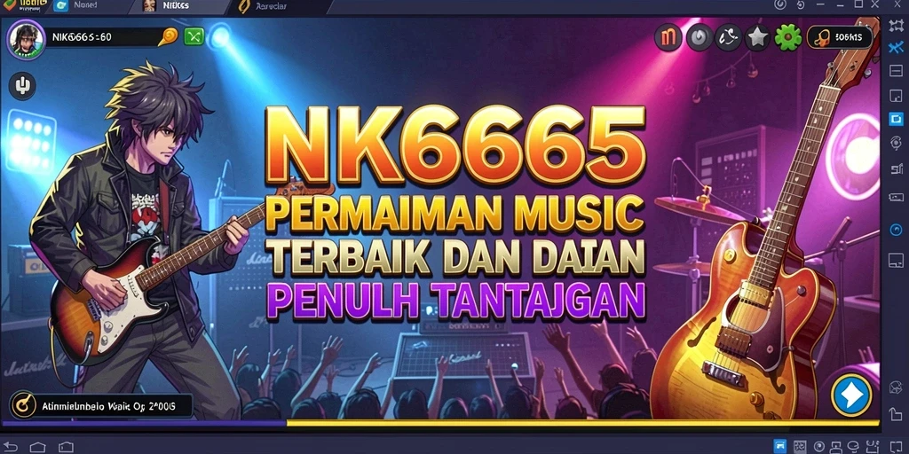 Screenshot gameplay NK666 yang menunjukkan tantangan musik seru.
