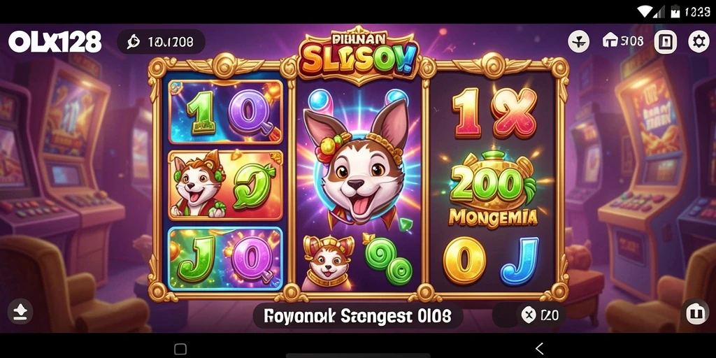 Tampilan menarik dari gameplay OLX128 dengan berbagai tema slot.