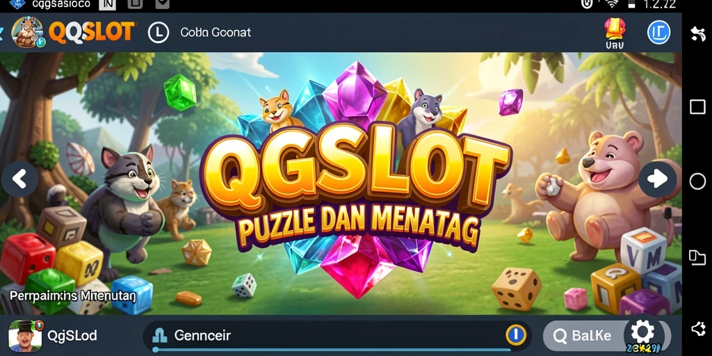 Tampilan gameplay menantang dari QQSLOT yang penuh warna.