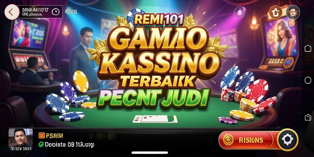 Tampilan menarik dari gameplay Kasino REMI101 yang mendebarkan.