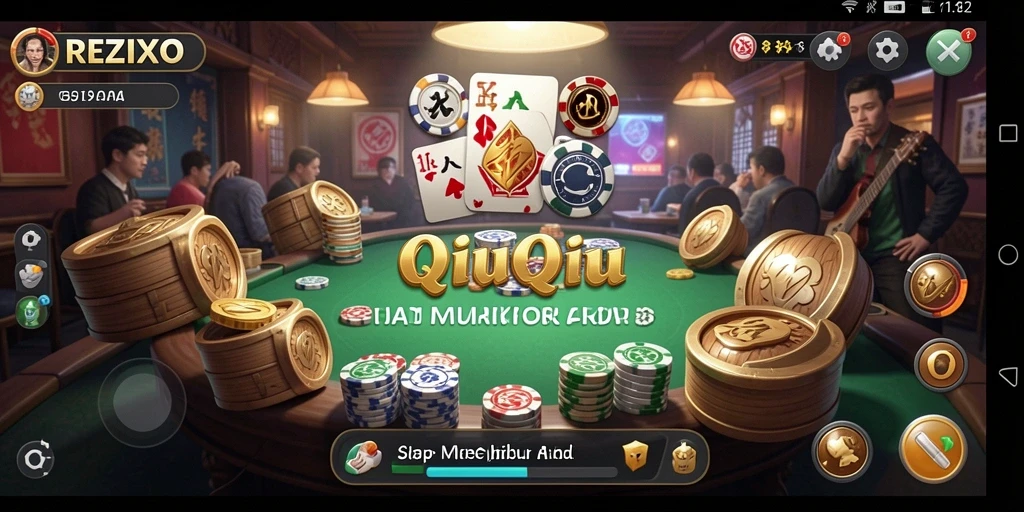 Gameplay seru QiuQiu di REZIXO yang menarik.