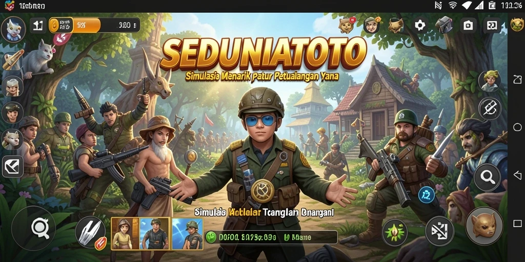 Tampilan gameplay SEDUNIATOTO yang menarik dan interaktif.