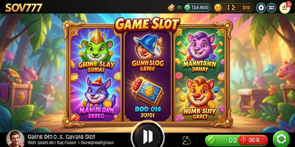 Screenshot gameplay SOV777 yang menarik dan penuh warna.