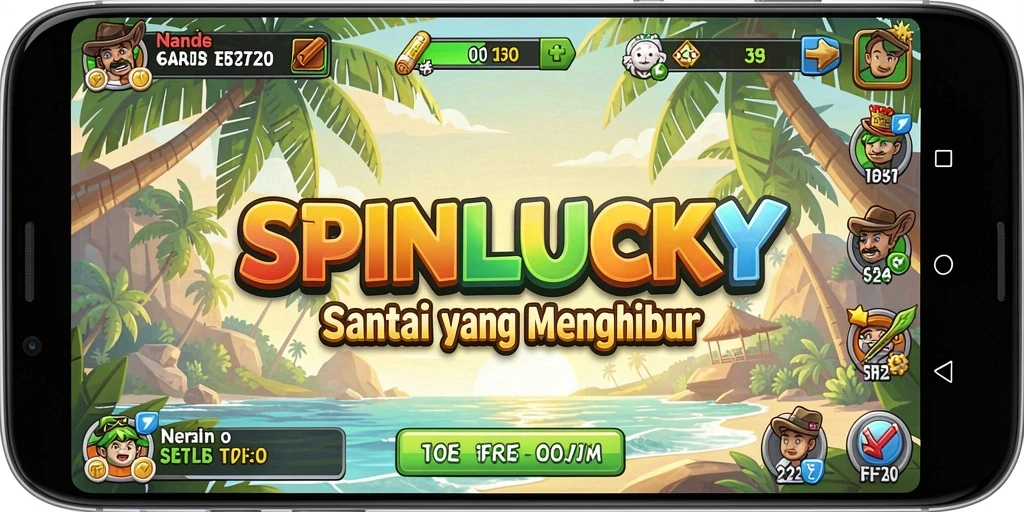 Tampilan gameplay SPINLUCKY yang menyenangkan dan menghibur.