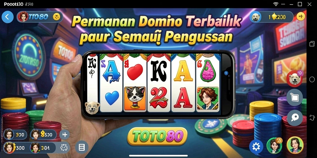 Tampilan gameplay seru dari TOTO80 permainan Domino.